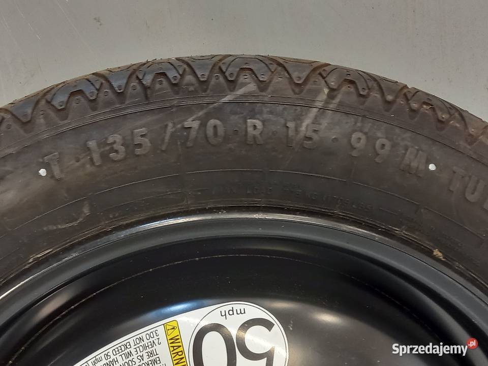 KOŁO DOJAZDOWE ZAPAS 13570 R15 ET45 KIA RIO III