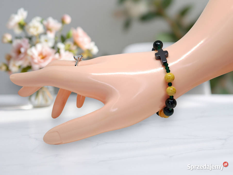 Bransoletka dziesiątka różańca BURSZTYN bałtycki mazowieckie Warszawa