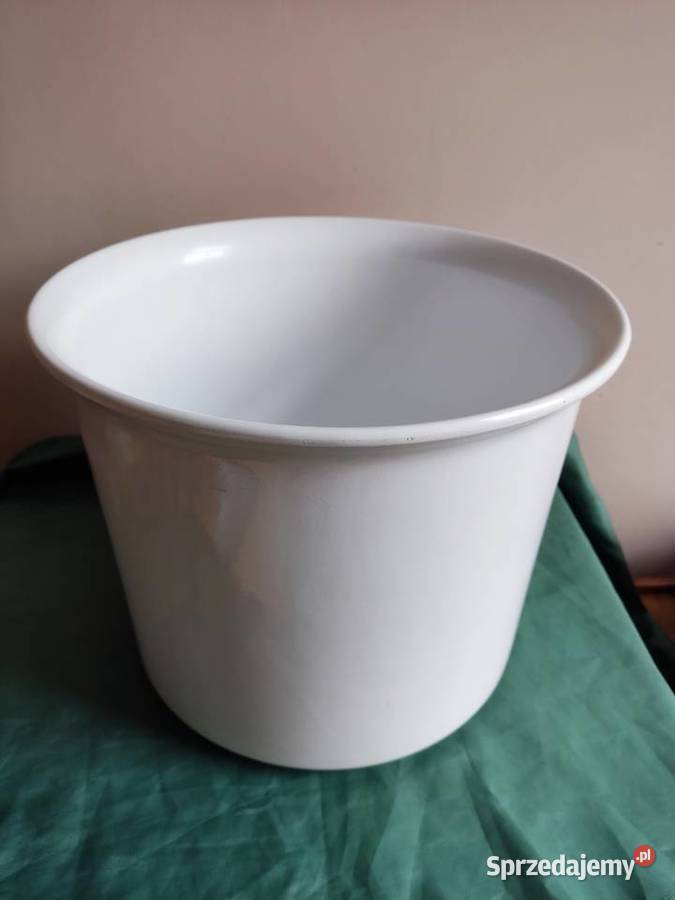 Donica doniczka ceramiczna duża biała fi 36 Głuchołazy