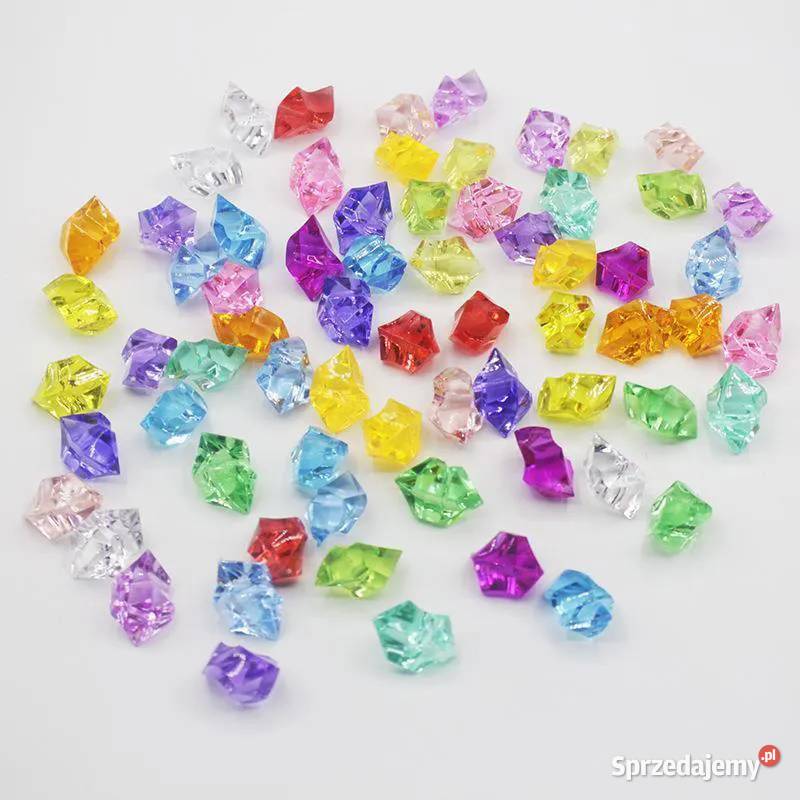 Akrylowe kryształy kamyki ozdobne 25 sztuk Płock