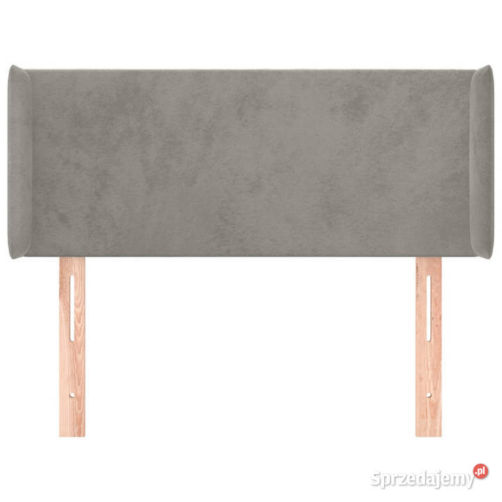 Zagłówek uszak jasnoszary 83x16x7888 aksamit Warszawa sprzedam