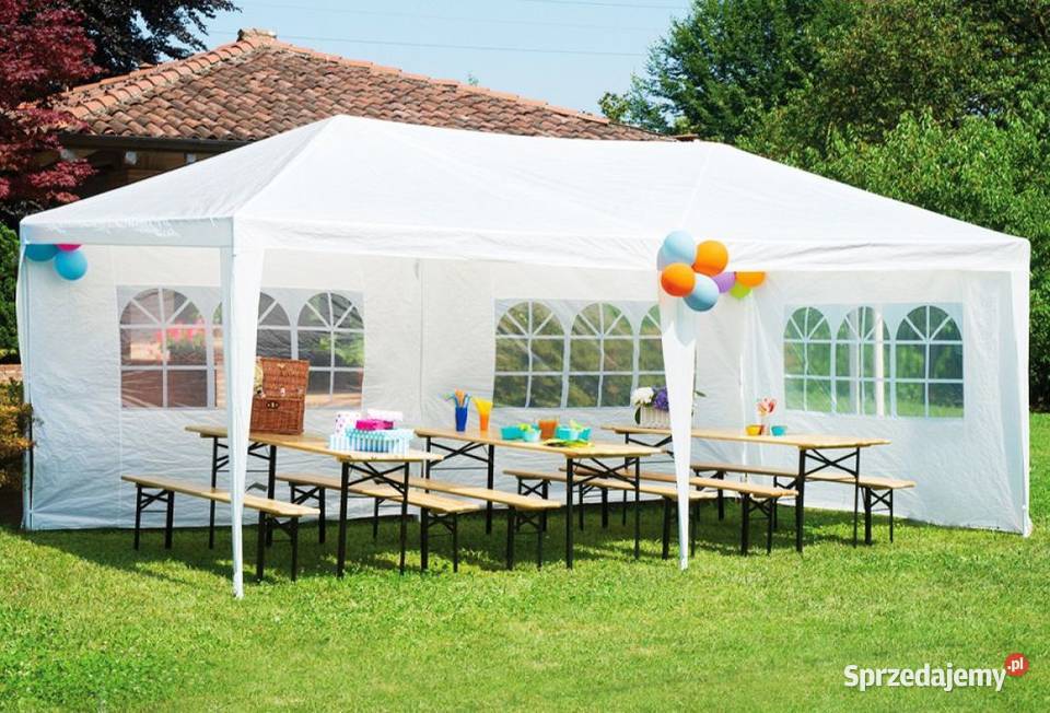 Namiot pawilon ogrodowy handlowy 3x6 m 6 ścianek Smogorzów