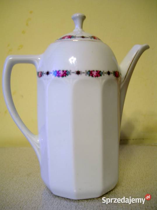 Dzbanek porcelanowy z pokrywką