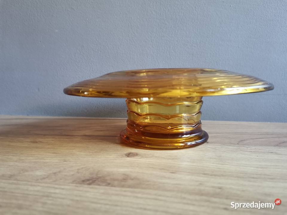 Stary wazon ikebana szkło miodowe Katowice