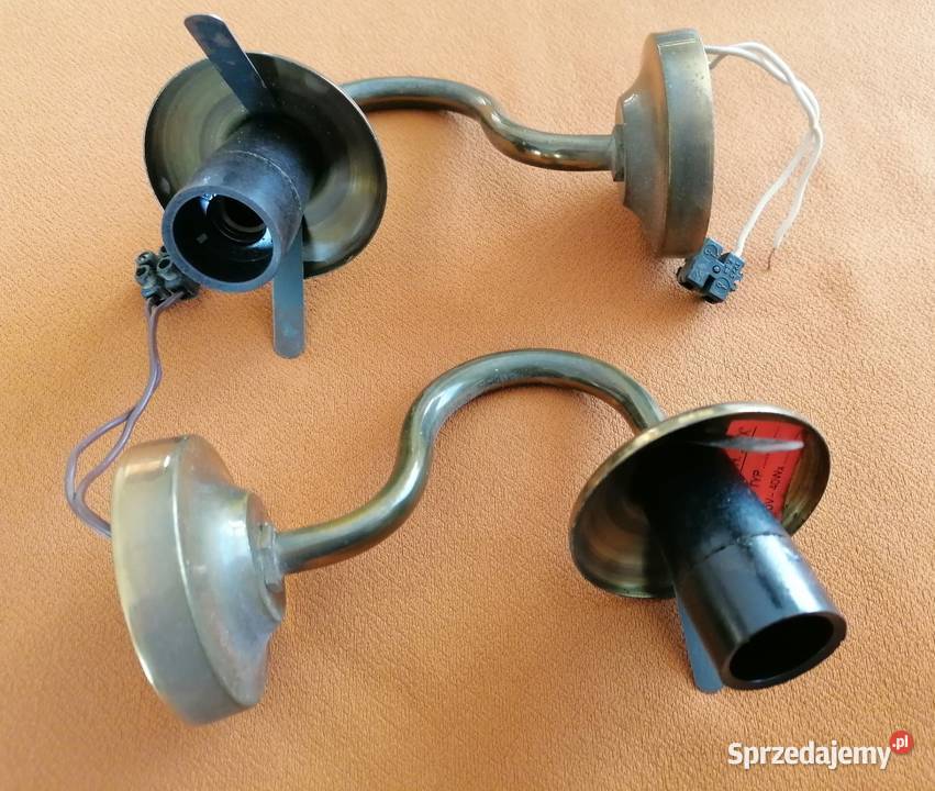 Kinkiet Ścienny Złoty Metalowy Mleczny Biały łódzkie Łódź