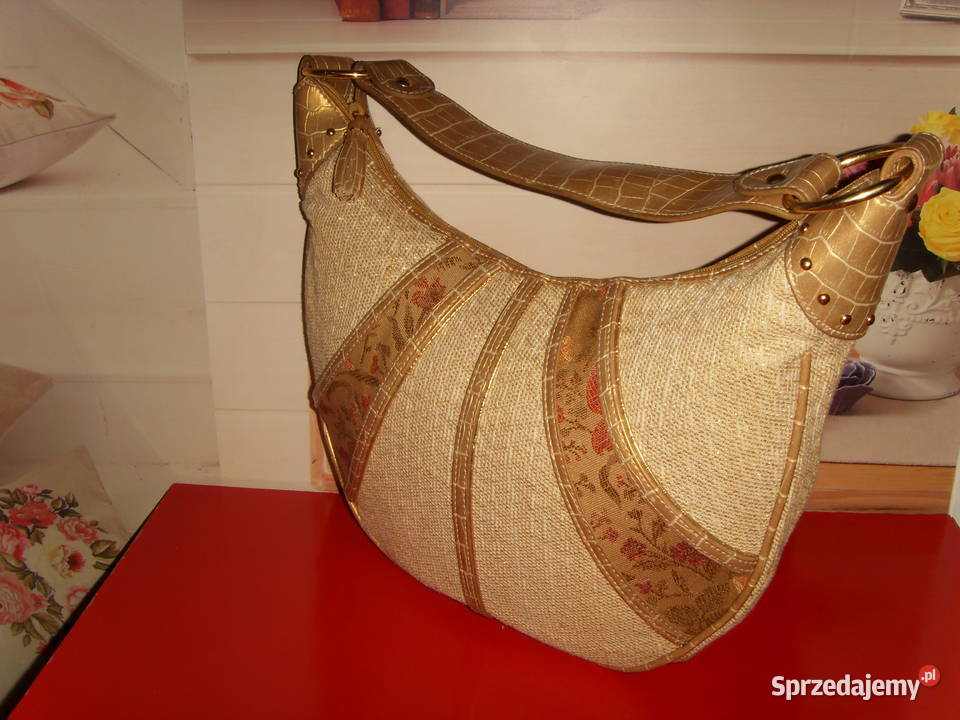TOREBKA DAMSKA NOWA BEŻOWA CLAMERICA WROCŁAW Galanteria i dodatki