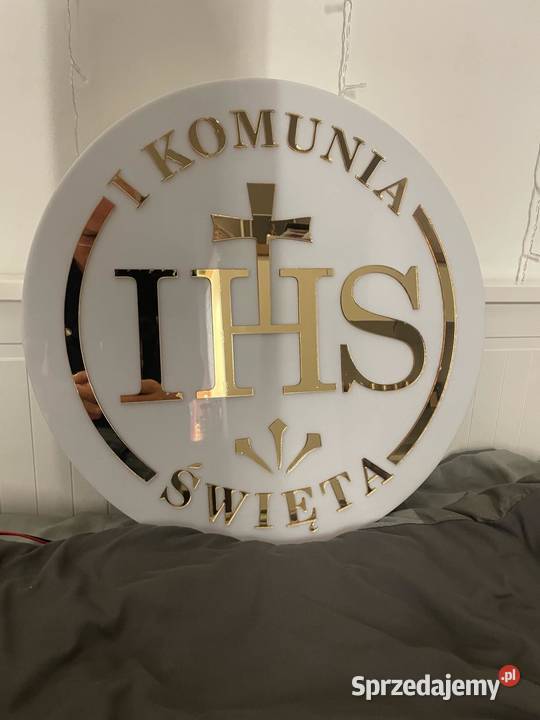 I Komunia Święta koło podświetlane IHS Siedlce