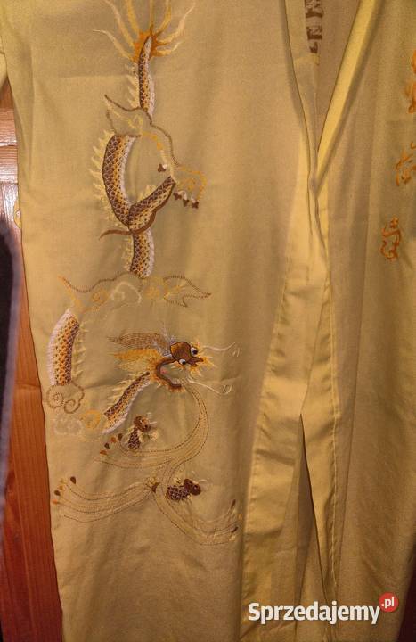 Żółte kimono narzuta szlafrok ma 50 lat nowy M L żółty/złoty Warszawa