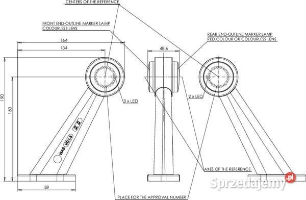 Lampa obrysowa LED lewa 1224V Kramp LA30006 sprzedam