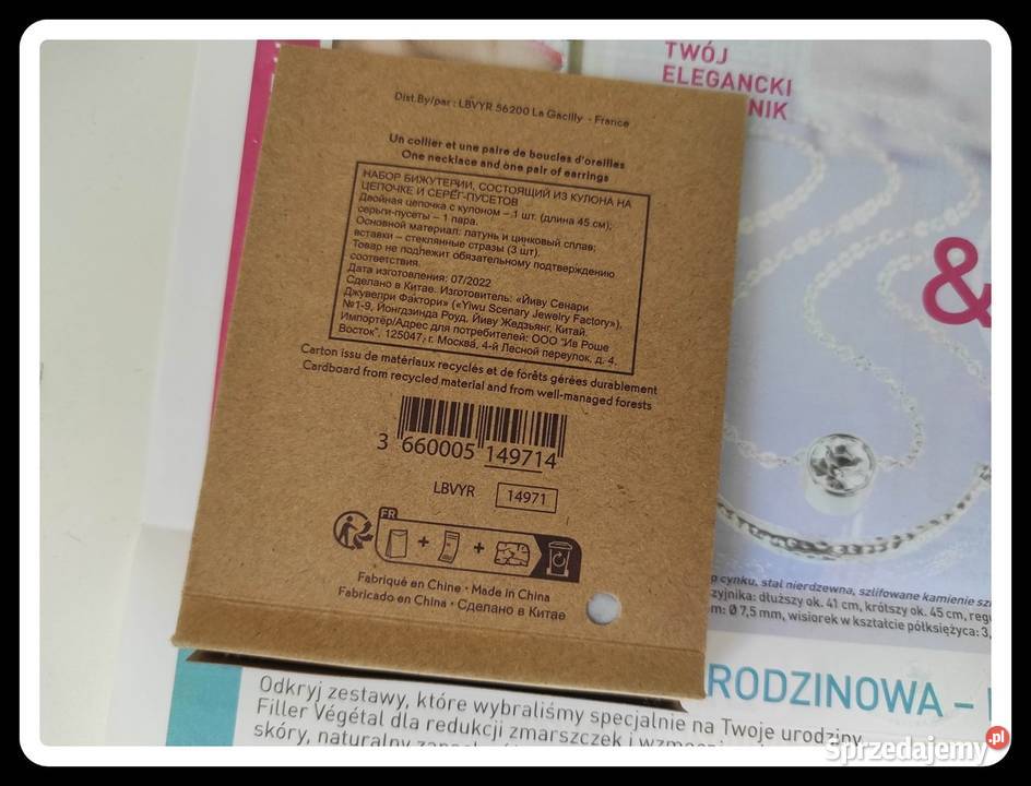 Yves Rocher NOWY komplet biżuterii naszyjnik Płock