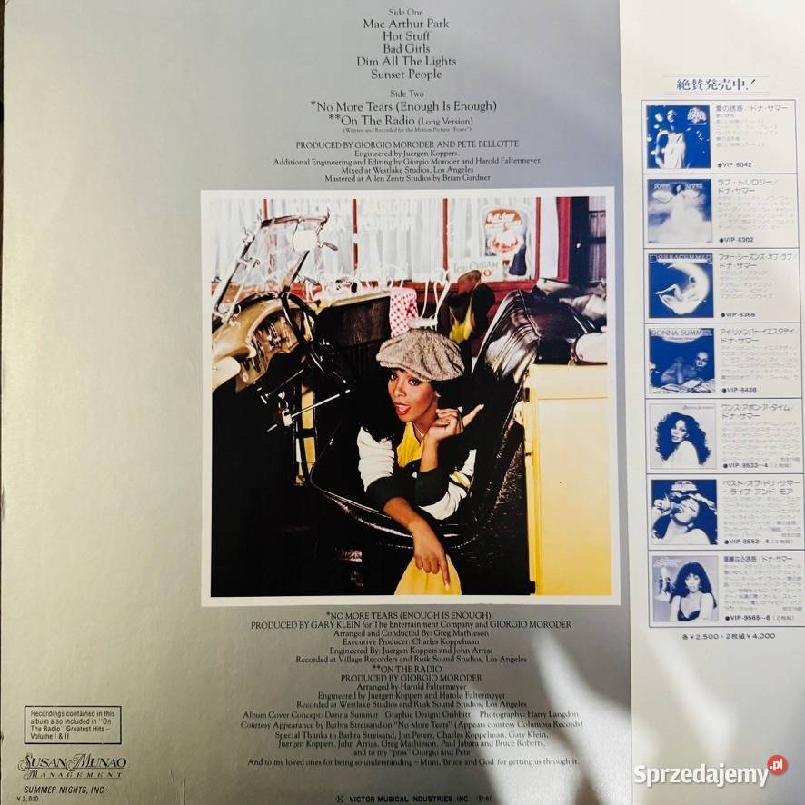 Donna Summer Greatest Hits Vol 2 EXNM Japan Obi Kraków sprzedam