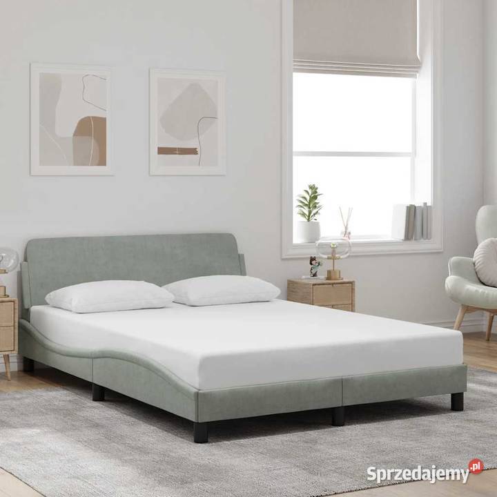 vidaXL Rama łóżka Dover jasnoszara 120x200