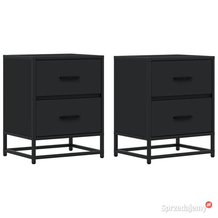 Szafki nocne 2 czarne 40x31x50 WM848675 Warszawa sprzedam