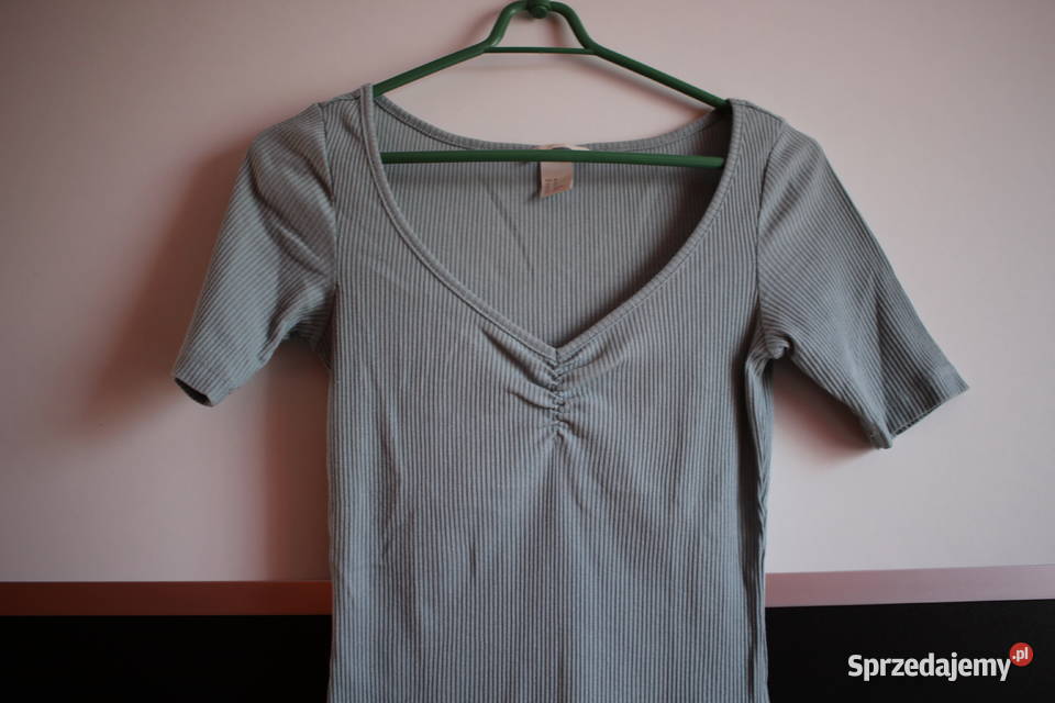 Miętowa koszulka tshirt hm xs 34 Toruń