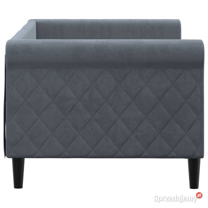 Sofa z funkcją spania ciemnoszara aksamitna sprzedam