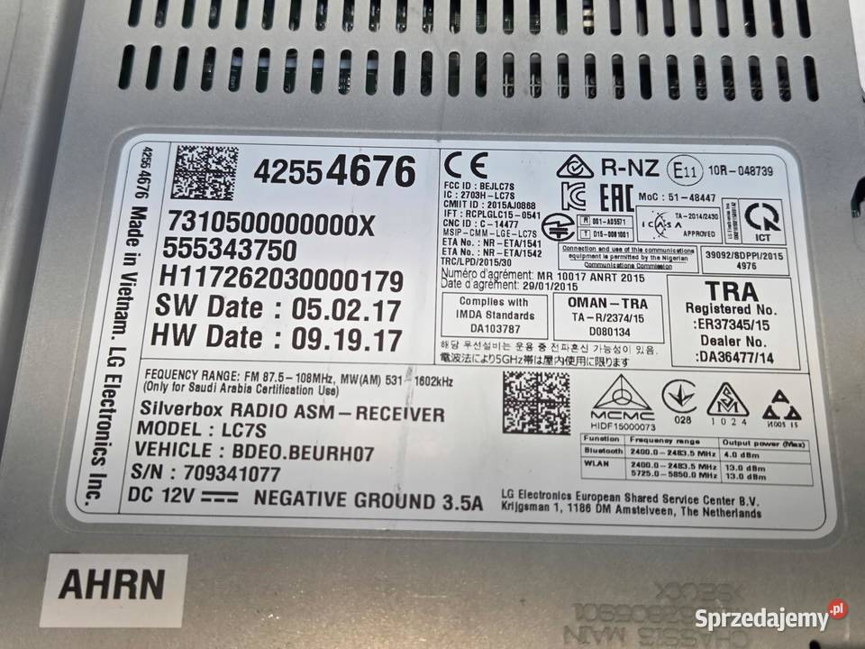 OPEL ASTRA K RADIO NAWIGACJA NAVI 42554676 sprzedam