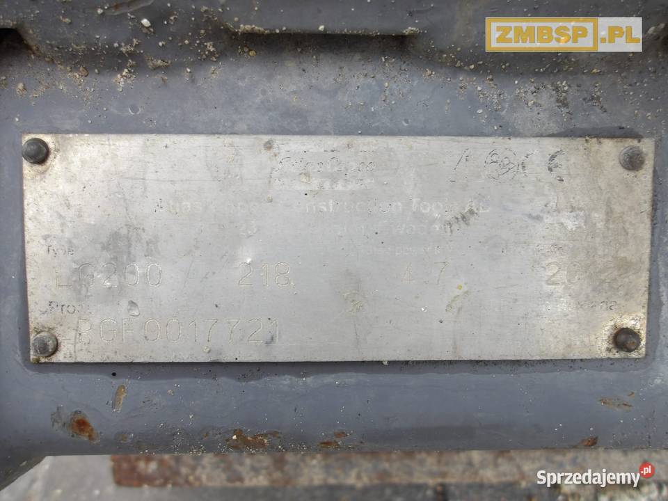 Zagęszczarka rewersyjna Atlas Copco LG200 Walce Pleszew sprzedam