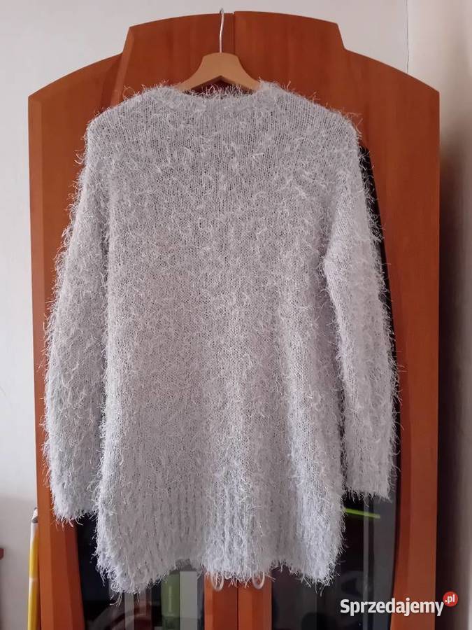 Włochaty długi sweter Inny materiał Swetry i golfy