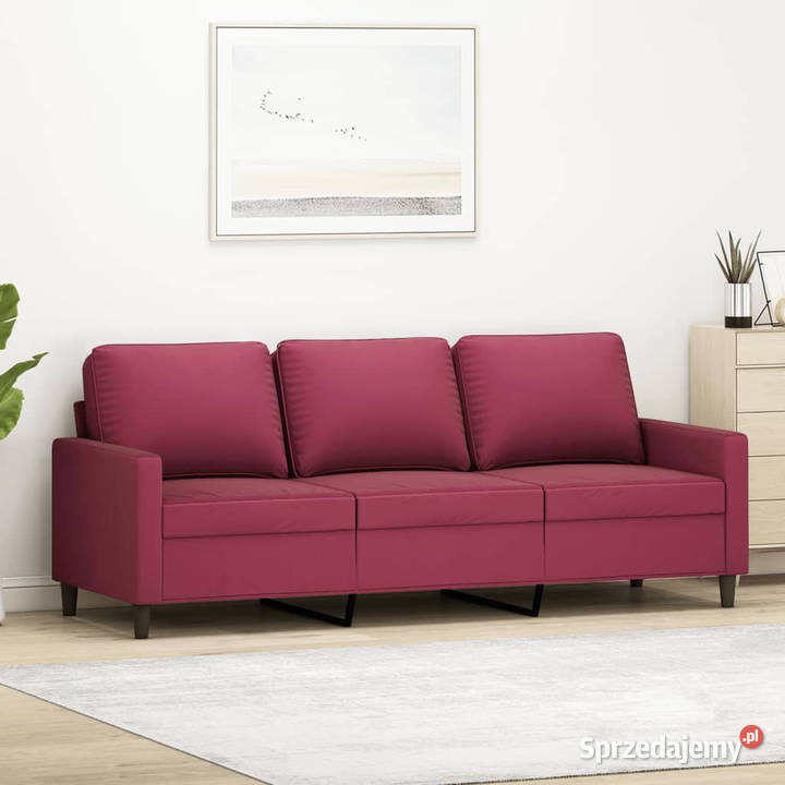 Sofa 3osobowa winna czerwień 180 obita aksamitem Warszawa