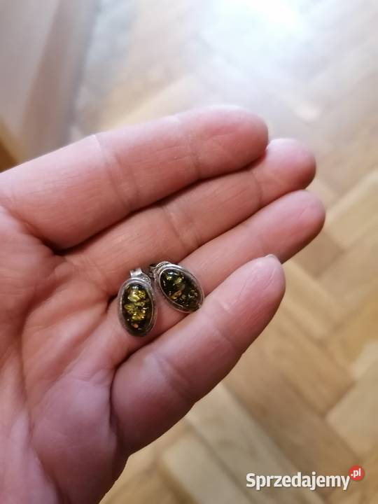 Kolczyki i zawieszka z bursztynu Zegarki i Biżuteria