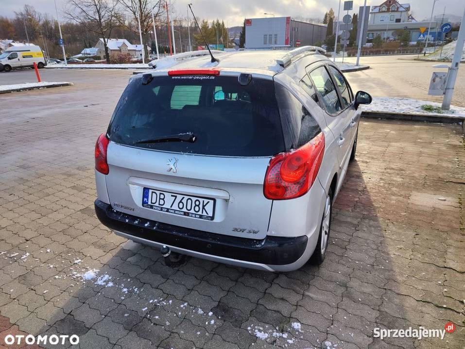 Peugeot 207 SW 16 HDi 90 2008 Klima Panorama ESP srebrny dolnośląskie