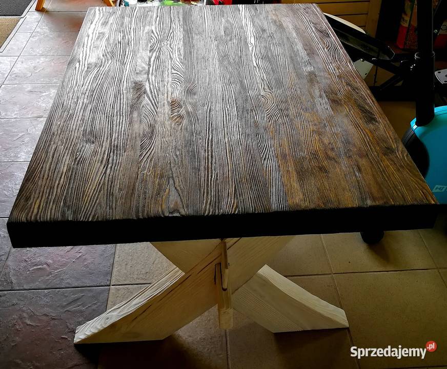 Ława drewniana postarzana stolik kawowy Radków