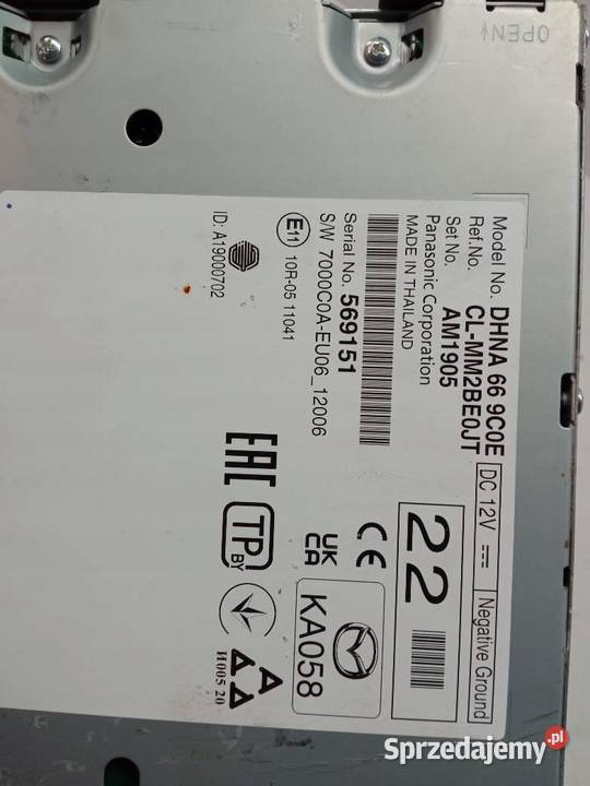 RADIO FABRYCZNE DHNA669C0E Mazda 3 IV 2019 Sprzęt audio fabryczny
