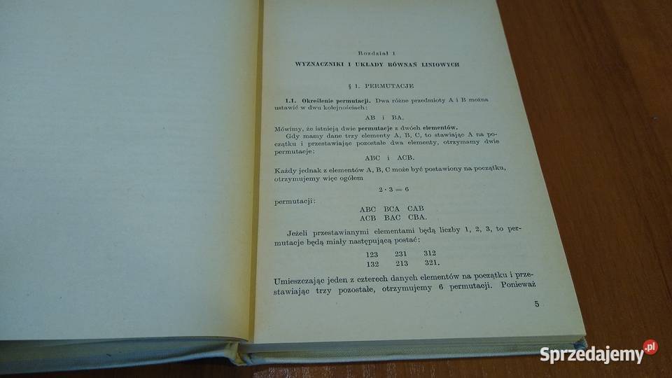 Elementy rachunku wektorowego i geometrii Rok wydania 1964 Gdańsk