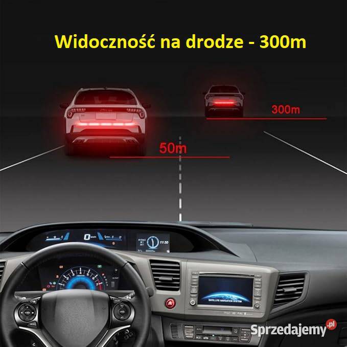 Wodoodporna odblaskowa naklejka na tył pojazdu mazowieckie Płock