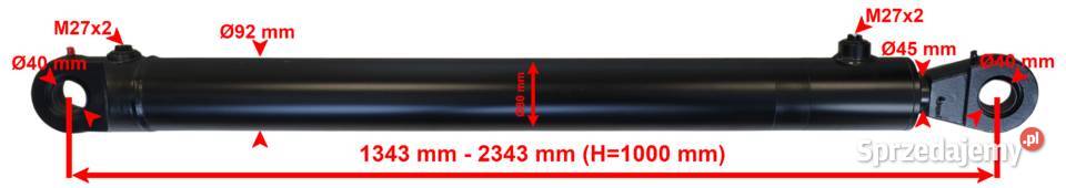 Polski MOCNY Siłownik Hydrauliczny TŁOK 80x45 Solec Kujawski