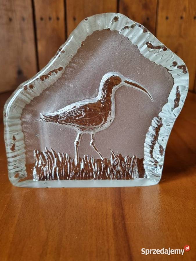 Przycisk do papieru Ptak Szkło Kryształ Porcelana i szkło Warszawa sprzedam