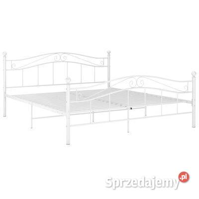 vidaXL Rama łóżka biała metalowa 140 x 200 Warszawa