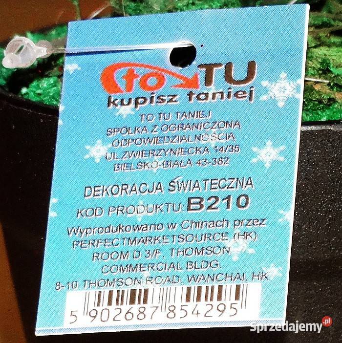 Ozdoba świąteczna sztuczny kwiat w doniczce śląskie Gliwice