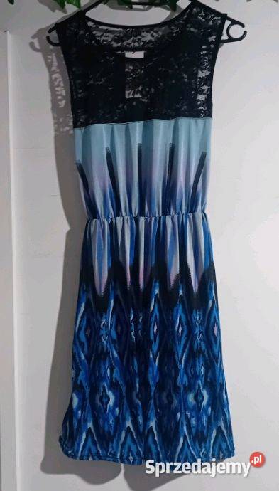 Sukienka letnia damska S niebieski Góra