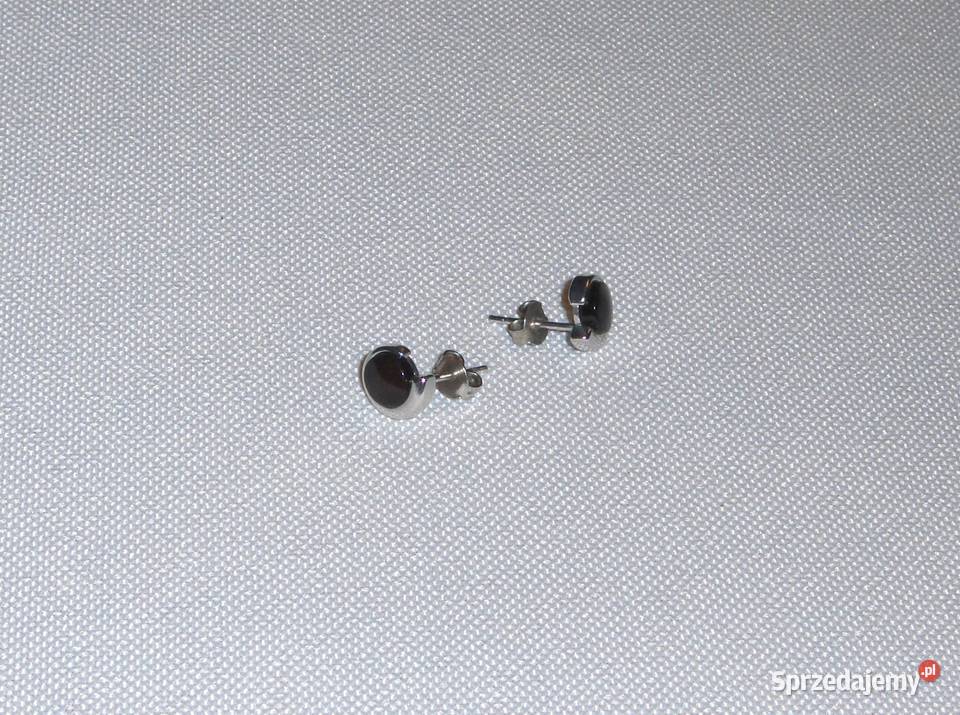 WKruk Srebrne kolczyki z bursztynem koniakowym srebro Łódź