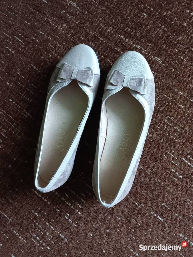 Baleriny beżowe skóra ekologiczna Łódź sprzedam