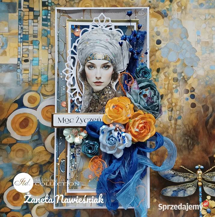 Kartka hand made kobiety Mszana Dolna sprzedam