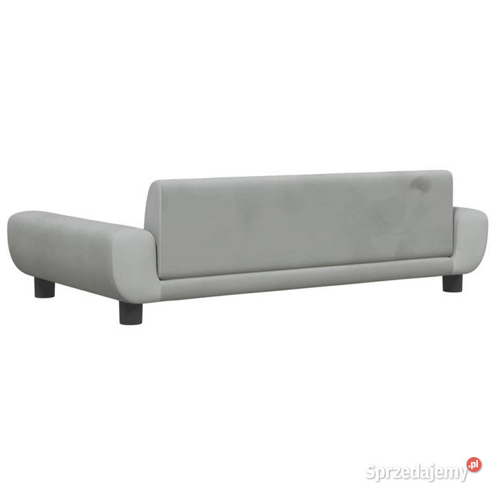 Sofa dzieci jasnoszara 100x54x33 aksamit Warszawa