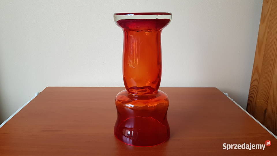 Kanelowany wazon Ząbkowice Staszic kolorowe sprzedam