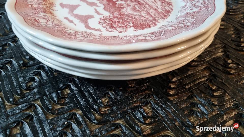 Talerze deserowe porcelana włoska Fontebasso Talerze i talerzyki Wola Podłężna
