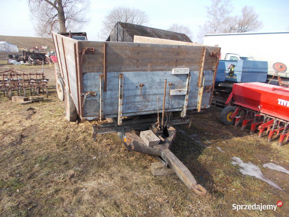 Przyczepa jednoosiowa wywrotka bliźniak Maszyny rolnicze Karasiewo