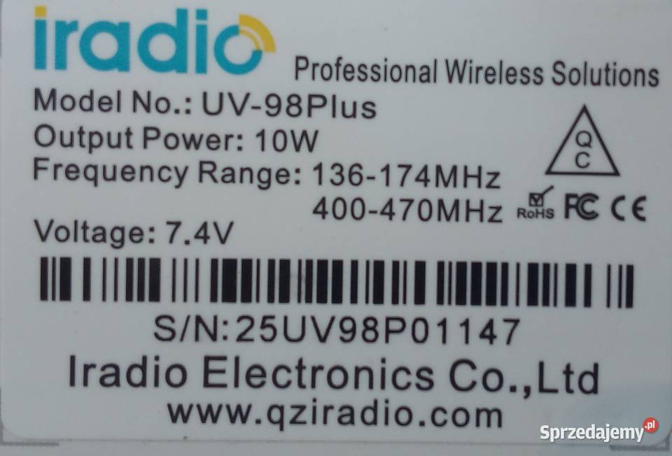 radio nowe iradio UV98plus krotkofalowka CB VHF Wrocław