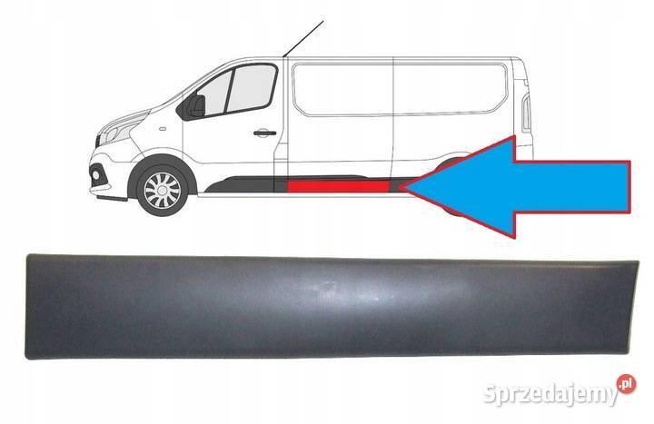 LISTWA LEWA NA BOK RENAULT TRAFIC OPEL VIVARO