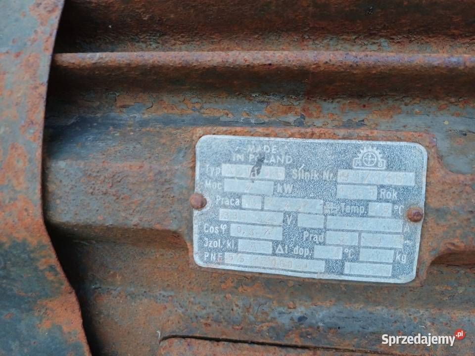 Silnik elektryczny 7kw z wozkiem Piotrków Trybunalski