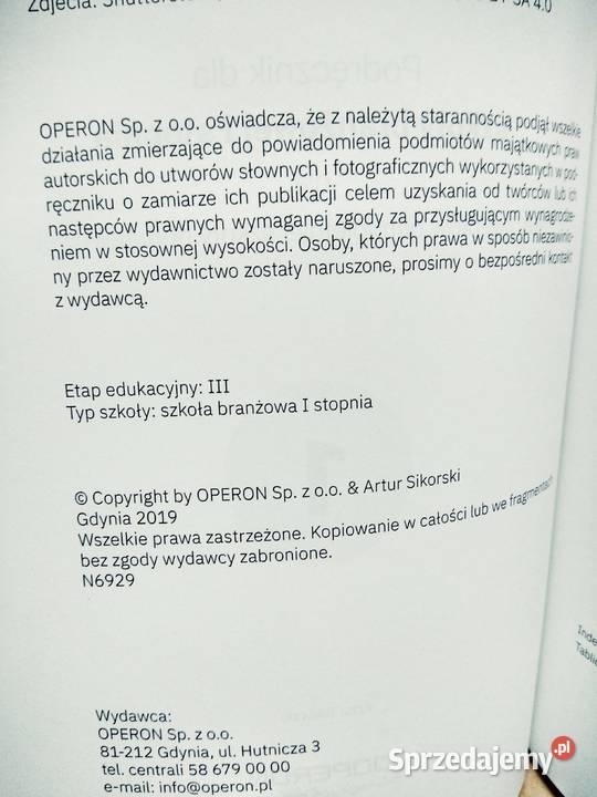 Chemia 1 operon podręcznik Warszawa sprzedam