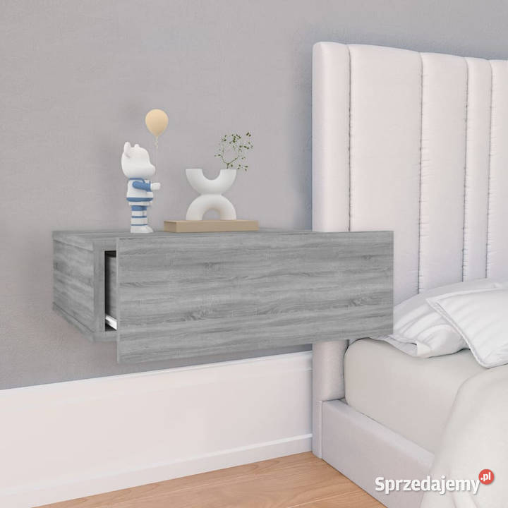 Wisząca szafka nocna szary dąb sonoma 40x30x15 Warszawa