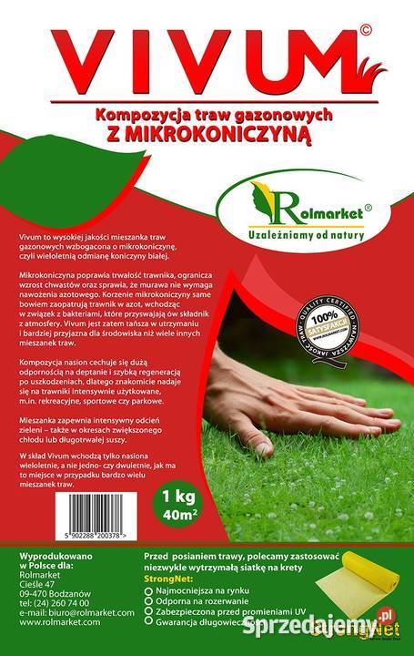 ODPORNA Trawa z mikrokoniczyną VIVUM mieszanka 5 mazowieckie Cieśle