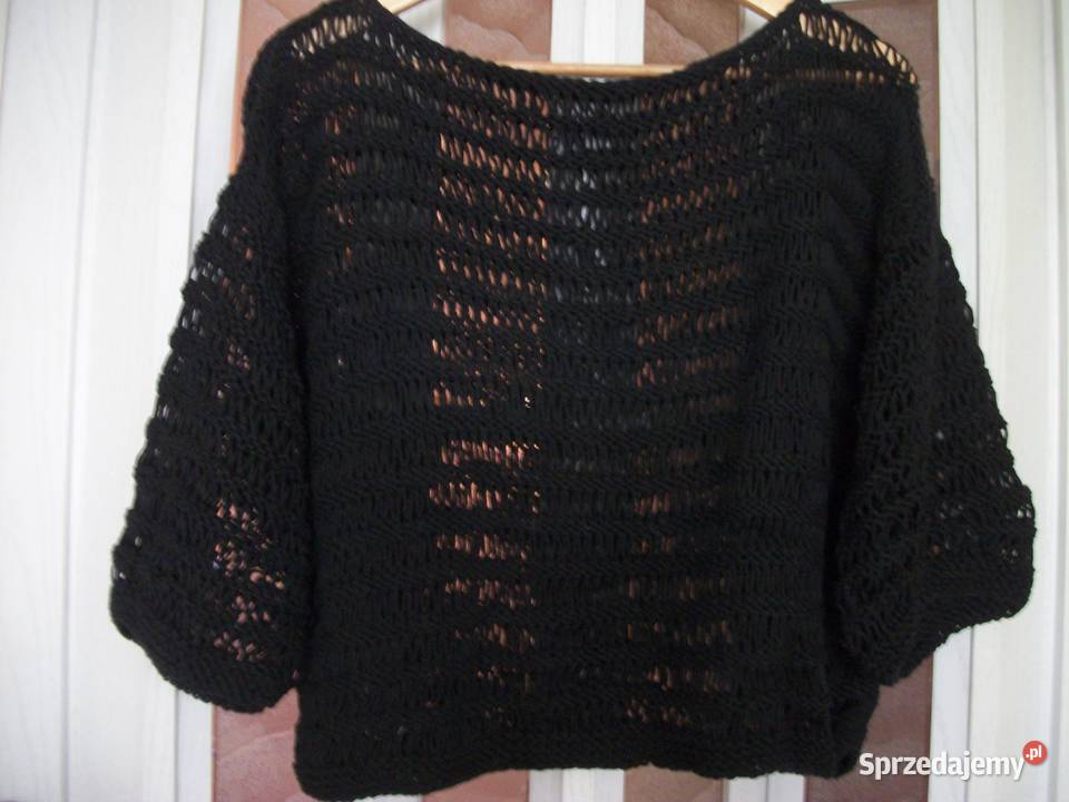 bluzka czarna ażurowa