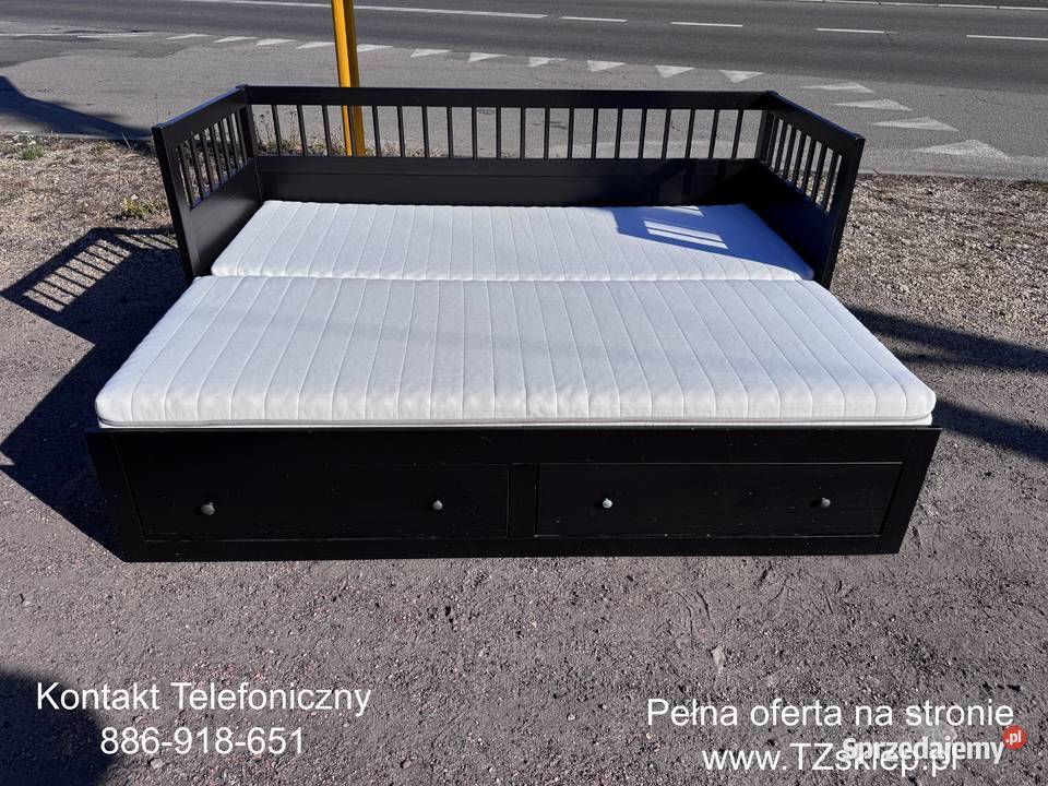 Łóżko leżanka IKEA HEMNES Lite drzewo 2 materace Rybnik