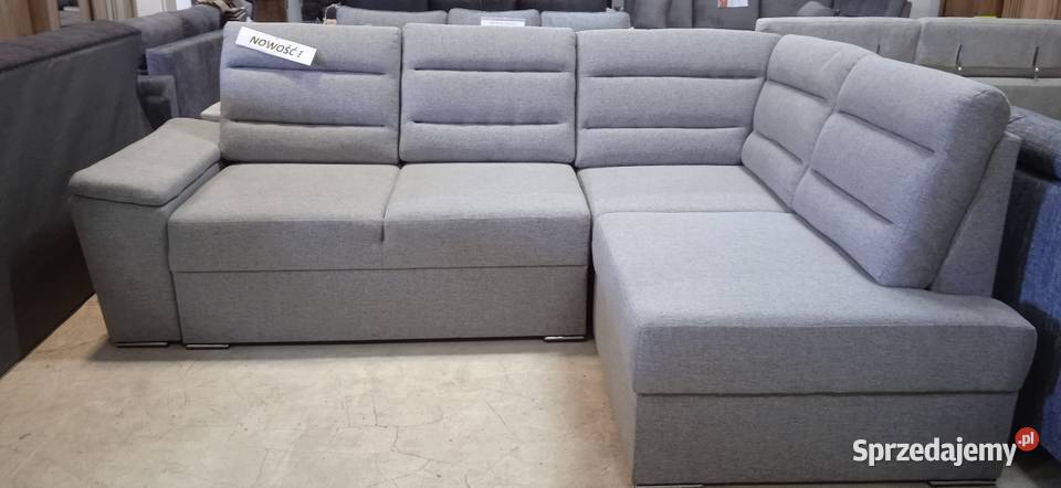 NAROŻNIK NA SPRĘŻYNACH Z FUNKCJĄ SPANIA 257cm Toruń